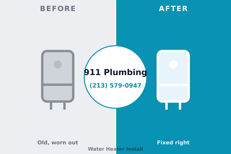Before and after: plumbing repair Kingsford Heights, IN
